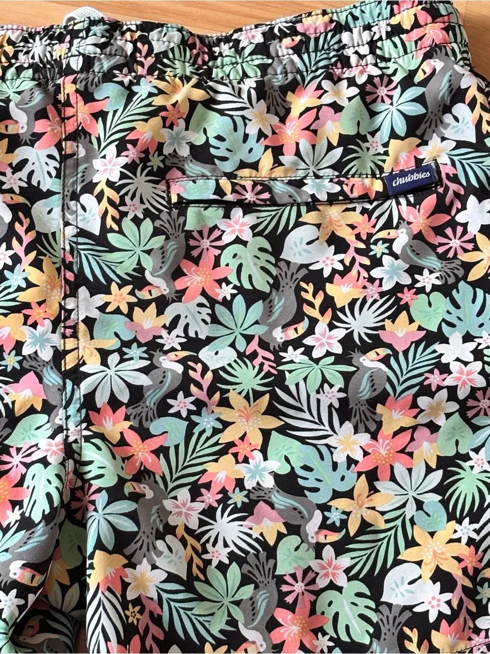 Chubbies Swim Trunks with Pastel Tropical Floral Print